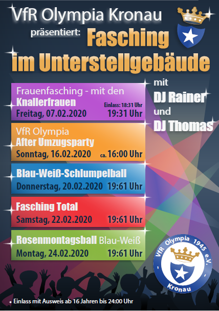 Faschingszeit beim VfR geht los!