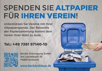 Altpapier statt Geld spenden